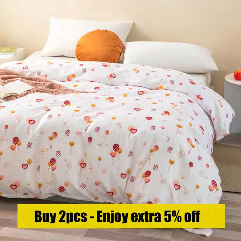 JustChic Cartoon Printed Polyester Bedding Set - Add a Playful Touch to Your Bedroom Décor with O...