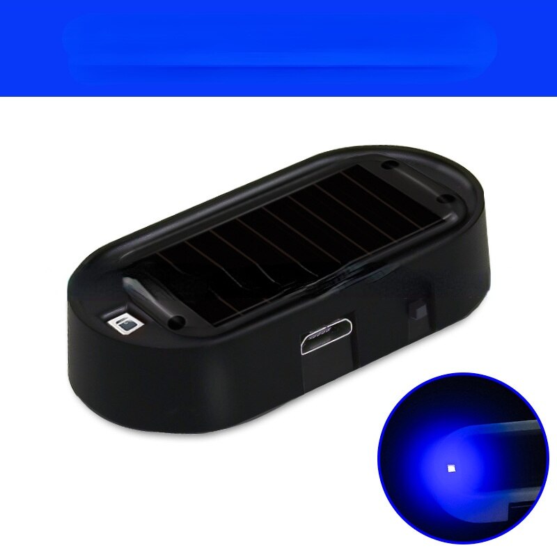 Solar & USB Power Car Alarm Wireless Warning Security Light - Protect Your Vehicle with a Powerfu...