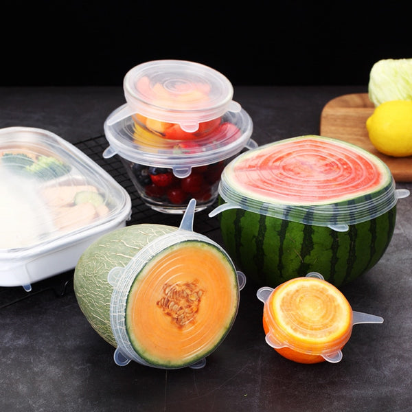 BERRY'S BUYS™ 6pcs Silicone Fresh-Keeping Cover - Keep Your Food Fresh and Sustainable with These Reusable Covers - Berry's Buys