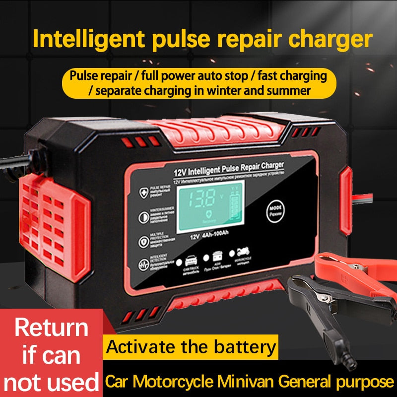 BERRY'S BUYS™ EAFC Full Automatic Car Battery Charger - Keep Your Battery in Top Condition - Experience the Ultimate in Charging Technology - Berry's Buys