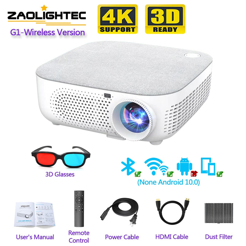 ZAOLIGHTEC G1 LED Projector - Experience the Ultimate Home Theater Technology - Full HD 1080P, Ma...