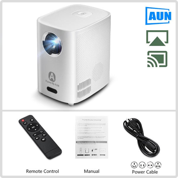 BERRY'S BUYS™ AUN A001 Mini Projector - Transform Your Home into a Cinema - Enjoy Crisp and Clear Images with WiFi-Sync Compatibility - Berry's Buys