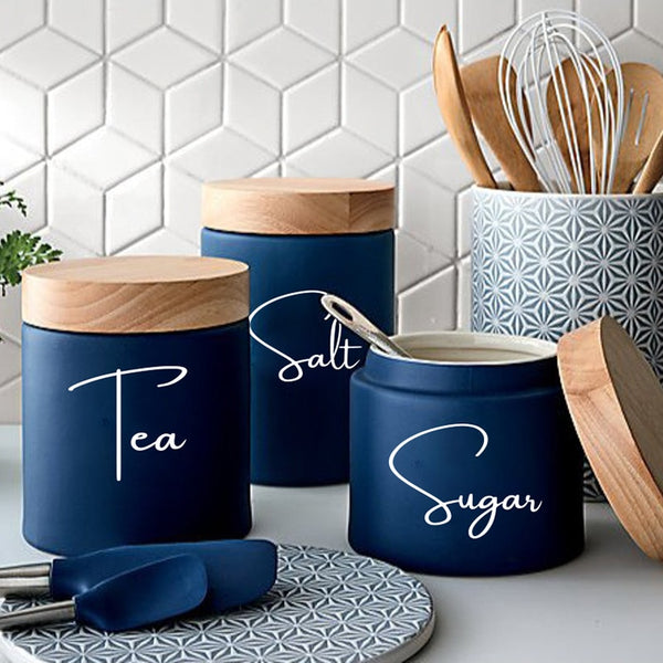 BERRY'S BUYS™ 8Pcs Kitchen Organization Canister Jar Labels Sticker Decal - Organize Your Kitchen Like a Pro - Add Style and Functionality to Your Space - Berry's Buys