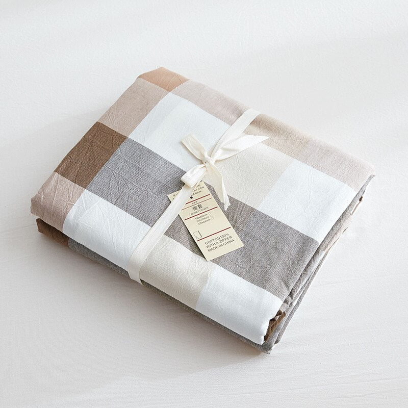Washed Cotton One-piece Quilt Cover - Experience Elegance and Comfort in Your Bedroom - Upgrade Y...