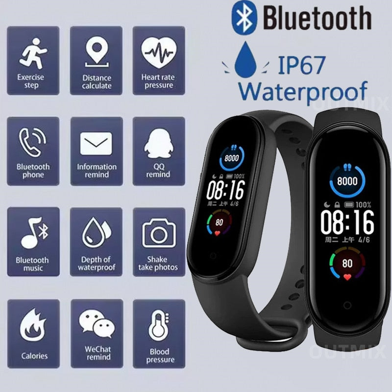 OUTMIX Smart Watch - Stay on Top of Your Fitness Goals with Blood Oxygen Monitoring