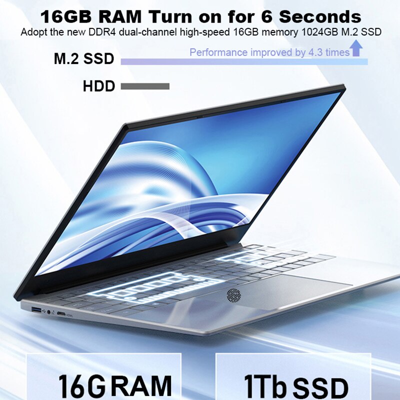BERRY'S BUYS™ 16G DDR4 RAM Notebook - Experience Ultimate Performance and Style - Perfect for Learning, Business, Gaming, Design and Daily Entertainment - Berry's Buys