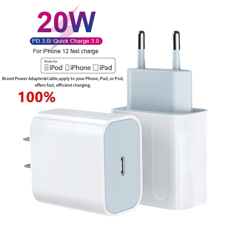 PD 20W USB C Charger - Fast and Efficient Charging for All Your Devices - Never Run Out of Batter...