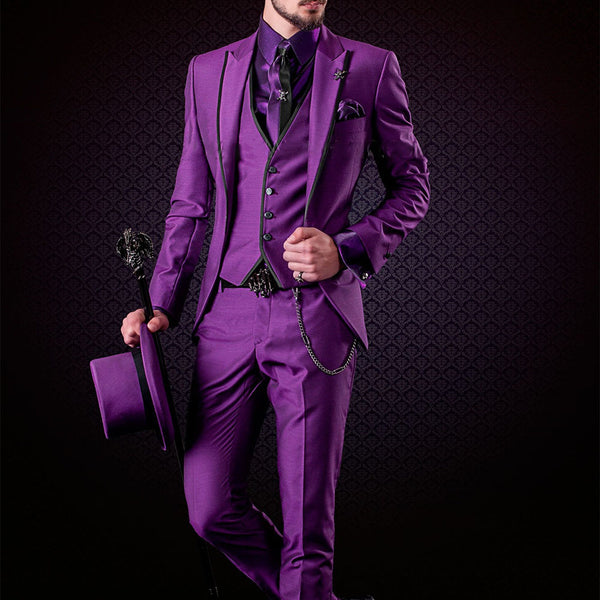 Italian Purple Tuxedo Jacket Slim Fit Men Suit - Elevate Your Style and Stand Out from the Crowd ...