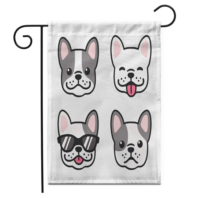 BERRY'S BUYS™ French Bulldog Dog Garden Flag Watercolor Puppy Yard Flag Rainbow Pet Animal Outdoor Lawn Home Terrace Decor Double-Sided Flags - Berry's Buys