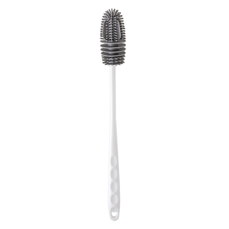 Silicone Milk Bottle Brush Cup Scrubber Glass Cleaner - Clean Hard-to-Reach Places with Ease - Up...