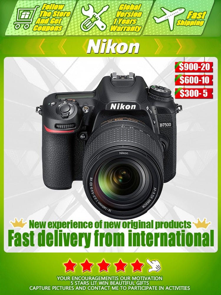 Nikon D7500 DX DSLR Camera - Capture Every Detail with Stunning Clarity - Perfect for Photographe...