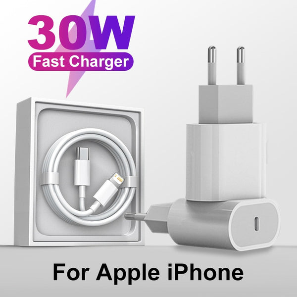 LISMC 30W Fast Charger - Lightning-Fast Charging for Your iPhone - Charge Your Phone in No Time!