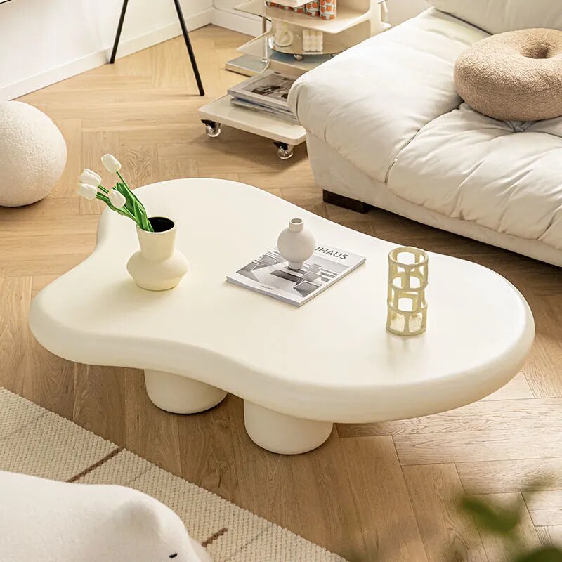 Nordic Living Room Cloud Coffee Table - Elevate Your Home Decor with Luxury Style and Ample Space.