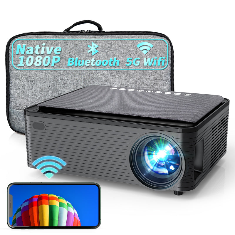 ZAOLIGHTEC X5 5G WiFi Bluetooth Projector - The Ultimate Home Cinema Experience - Stunningly Clea...