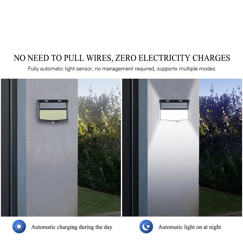 BERRY'S BUYS™ 468 LED Solar Light with Human Body Sensor - Illuminate Your Outdoors with Eco-Friendly Efficiency - Berry's Buys