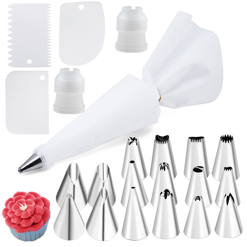 Stainless Steel Cake Decorating Set - Elevate Your Baking Game - Create Stunning Confections with...