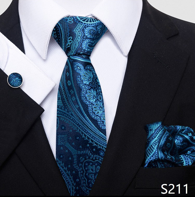 BERRY'S BUYS™ 2023 New Design Wedding Present Necktie Set - Make a Statement with Elegant Floral Pattern - Upgrade Your Formal Wardrobe Today! - Berry's Buys