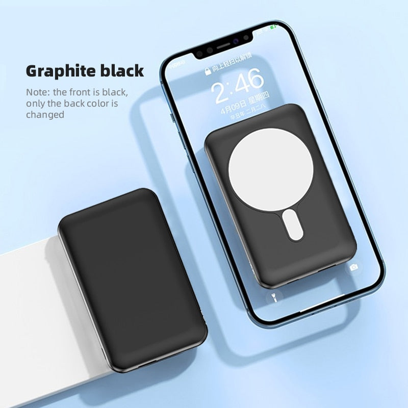Magnetic Power Bank 10000mAh Wireless - Charge On-The-Go Hassle-Free - Stay Connected All Day Long