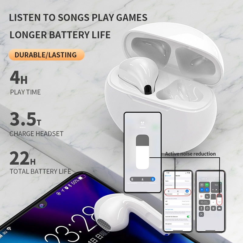 Pro6 TWS Smart Touch Control Wireless Headphones - Elevate Your Listening Experience to the Next ...