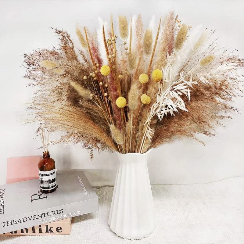 Natural White Dried Flowers Pampas Grass Decor - Add Boho Charm and Natural Beauty to Your Space ...