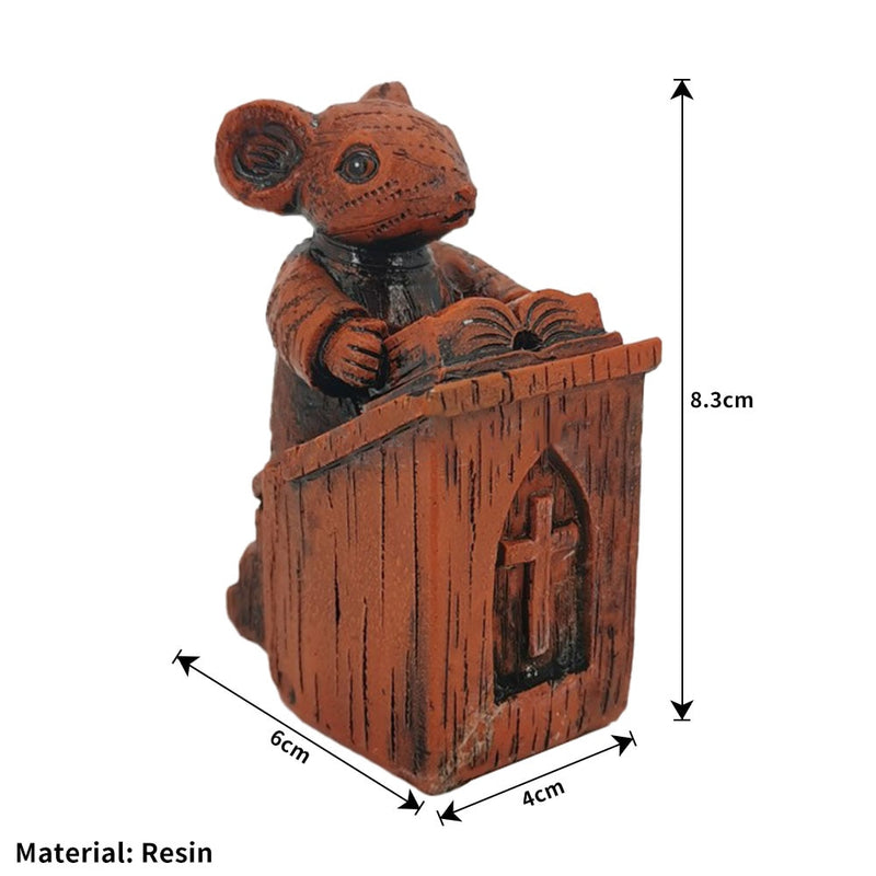 BERRY'S BUYS™ Church Mouse Vicar Pulpit Ornament - A Touch of Religious Elegance for Your Home Decor - Bring Peace and Serenity to Any Space - Berry's Buys