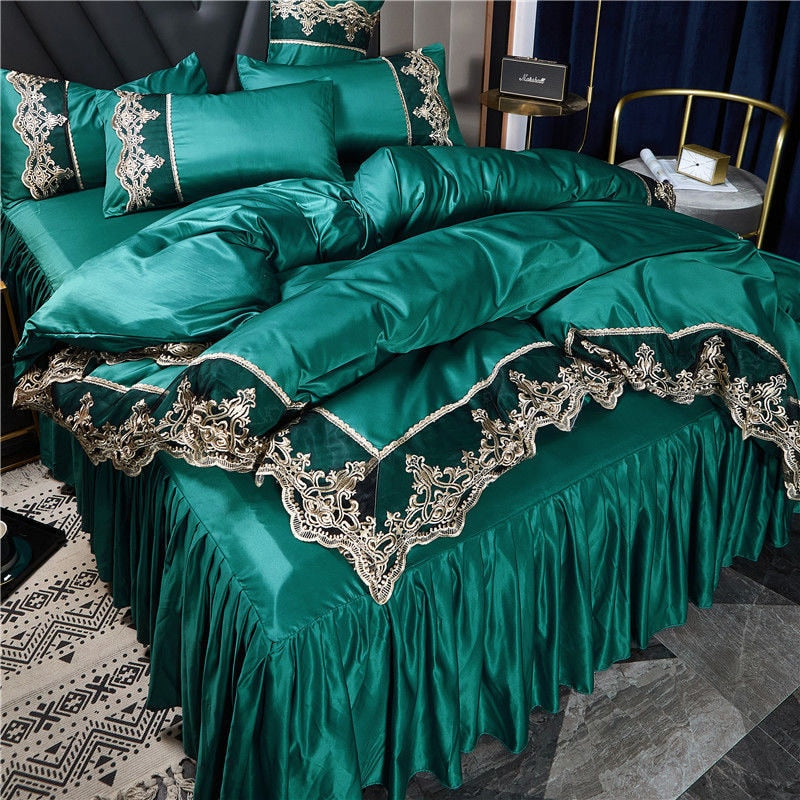 JUSTCHIC Embroidered Duvet Cover Set - Elevate Your Bedroom Style with Luxurious Viscose Material...