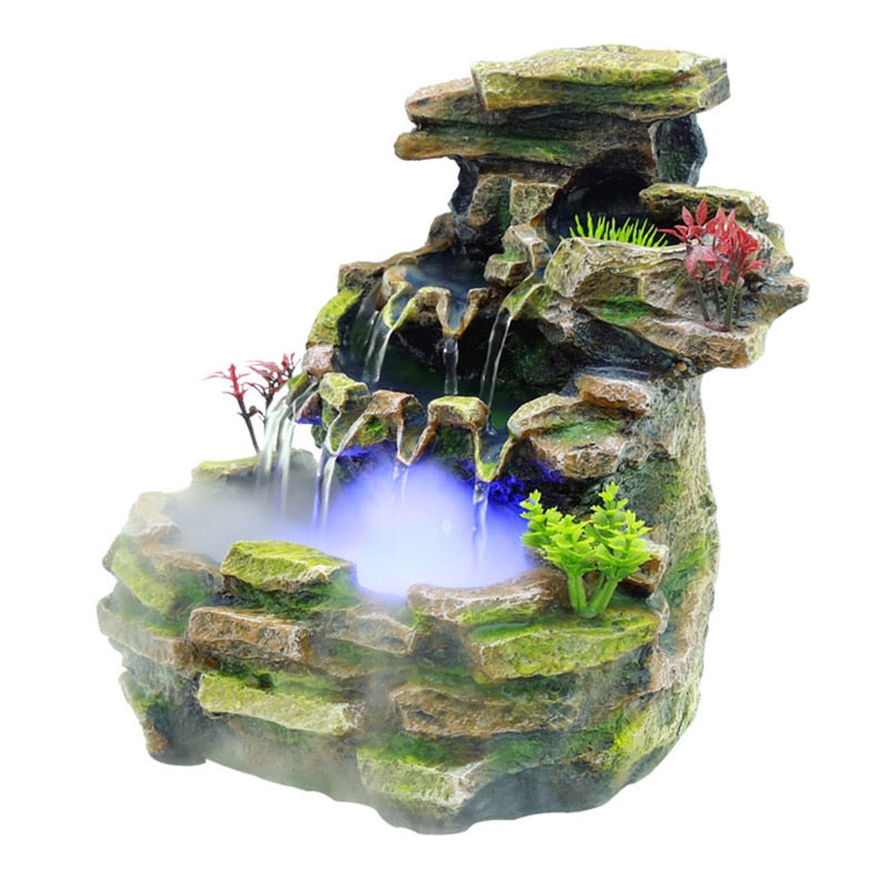 BERRY'S BUYS™ Desktop Fountain Waterfall with Rock Rockery - Create a Serene Atmosphere in Any Space - Reduce Stress and Boost Productivity - Berry's Buys