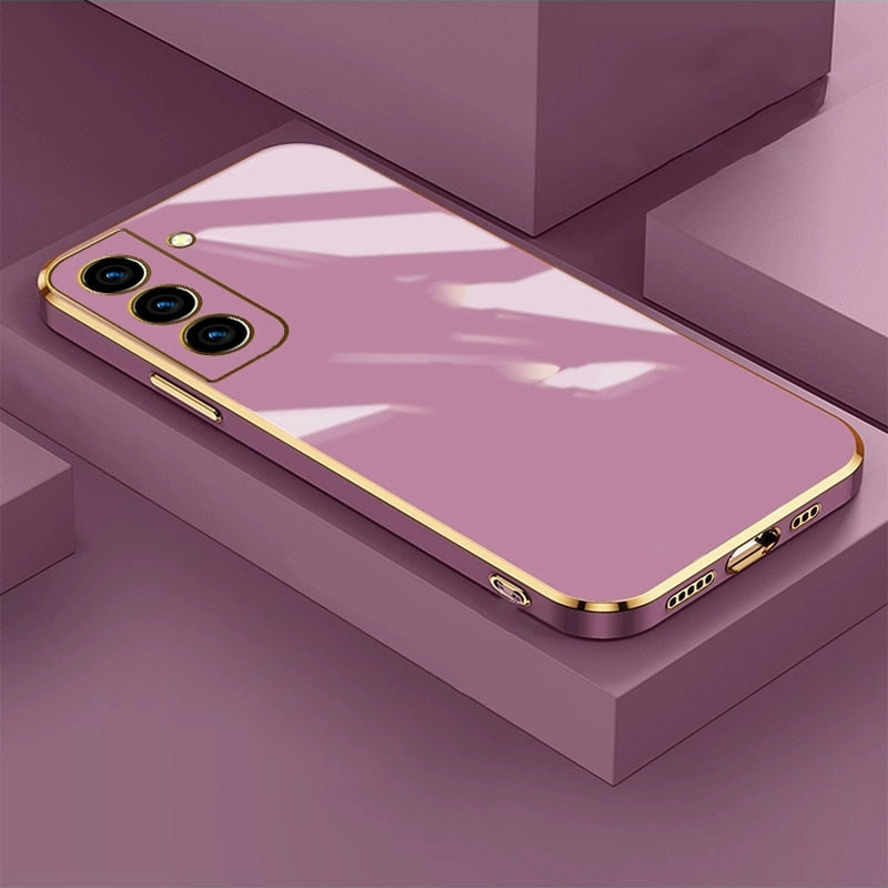 Luxury Plating Square Phone Case - Elevate Your Style and Protect Your Samsung Phone with Precisi...