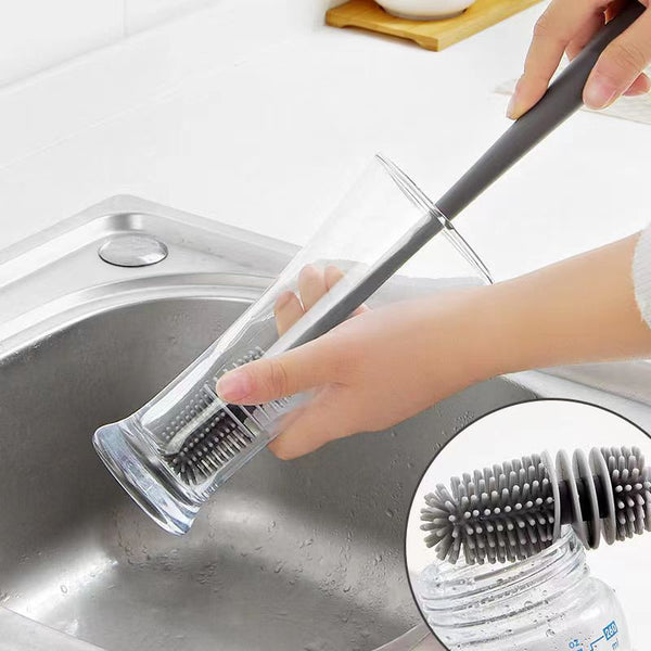 Silicone Cup Brush with Long Handle - The Ultimate Cleaning Gadget for Spotless Drinkware - Effor...