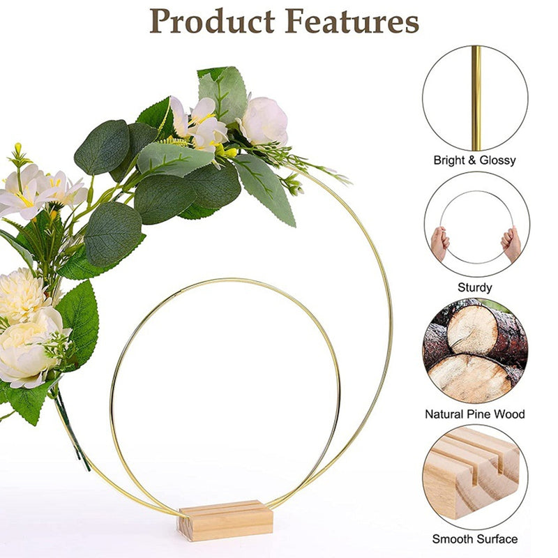 Metal Floral Hoop Garland Table Decoration - Elevate Your Event Decor with Elegant and Practical ...