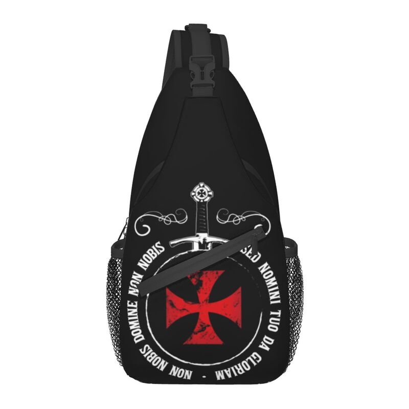 BERRY'S BUYS™ Custom Knights Templar Crusader Emblem Sword Symbol Sling Bag - Unleash Your Inner Adventurer - Keep Your Essentials Close at Hand - Berry's Buys