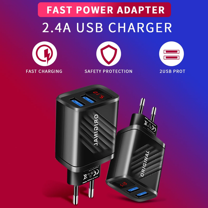BERRY'S BUYS™ Dual USB Charger - Fast and Safe Charging for All Your Devices - Stay Powered Up Anywhere - Berry's Buys
