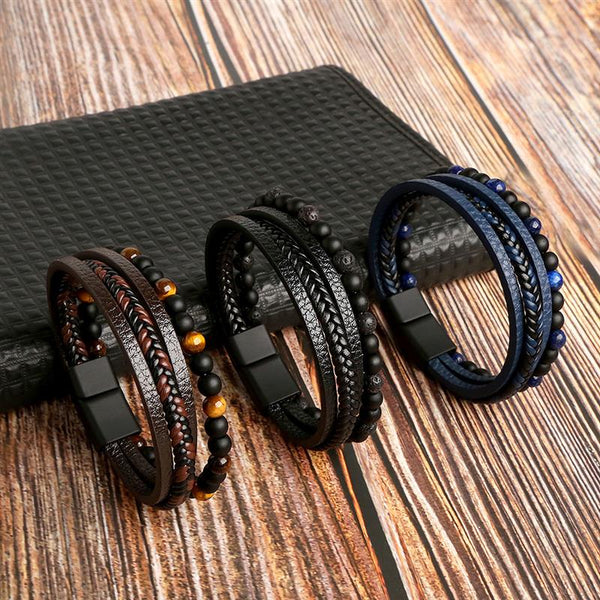 BERRY'S BUYS™ High Quality Leather Bracelet - Elevate Your Style with the Perfect Men's Accessory - Crafted to Last - Berry's Buys