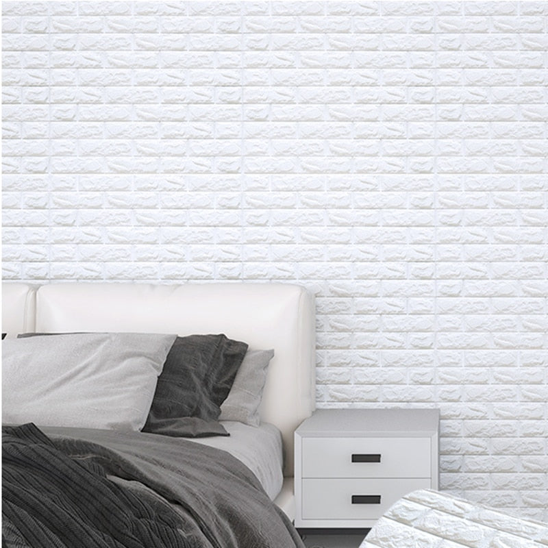 BERRY'S BUYS™ 1Mx70cm 3D Continuous Brick Wall Stickers Self-adhesive Wallpaper Waterproof Stickers DIY Home Decoration Foam Wall Stickers - Berry's Buys