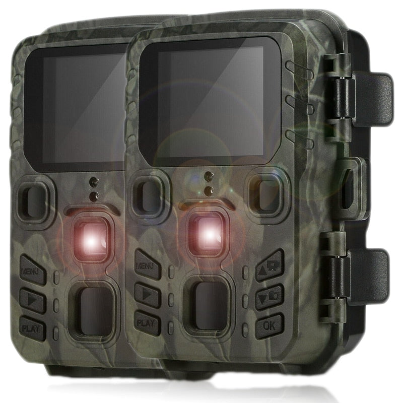BERRY'S BUYS™ 2-Pack Outdoor Mini Hunting Camera - Capture the Wild in High-Quality with Infrared Night Vision - Perfect for Wildlife Enthusiasts and Explorers. - Berry's Buys